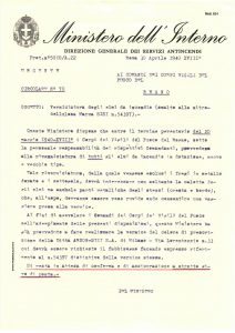 La carta circular n. 70 del Ministerio del Interior