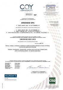  ISO 9001 2015 para recubrimientos en polvo Arsonsisi